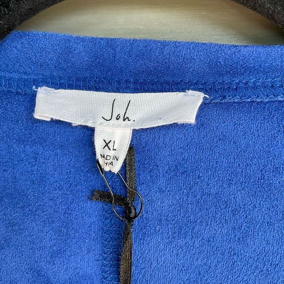 Anthropologie Joh NWT Audrey Suede Dress w/Pockets Cobalt Blue, Sz XL, MSRP $90 - Picture 4 of 9